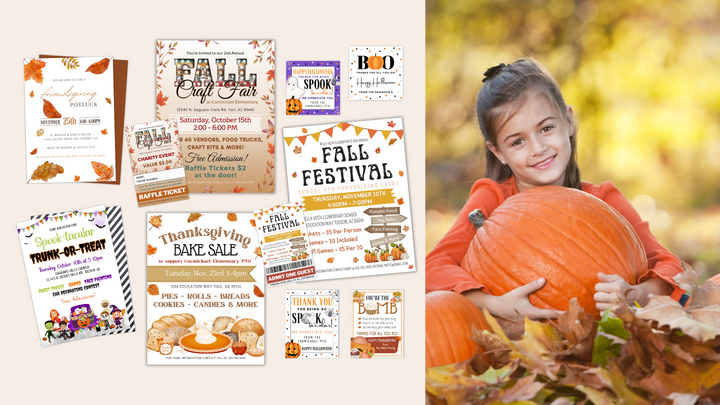fall fundraiser ideas and party invitations for school church event ideas